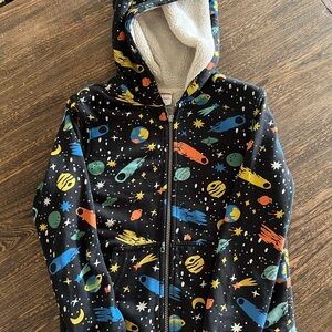 Hanna Andersson Kids Space Print Hooded Zip-Up Sweatshirt